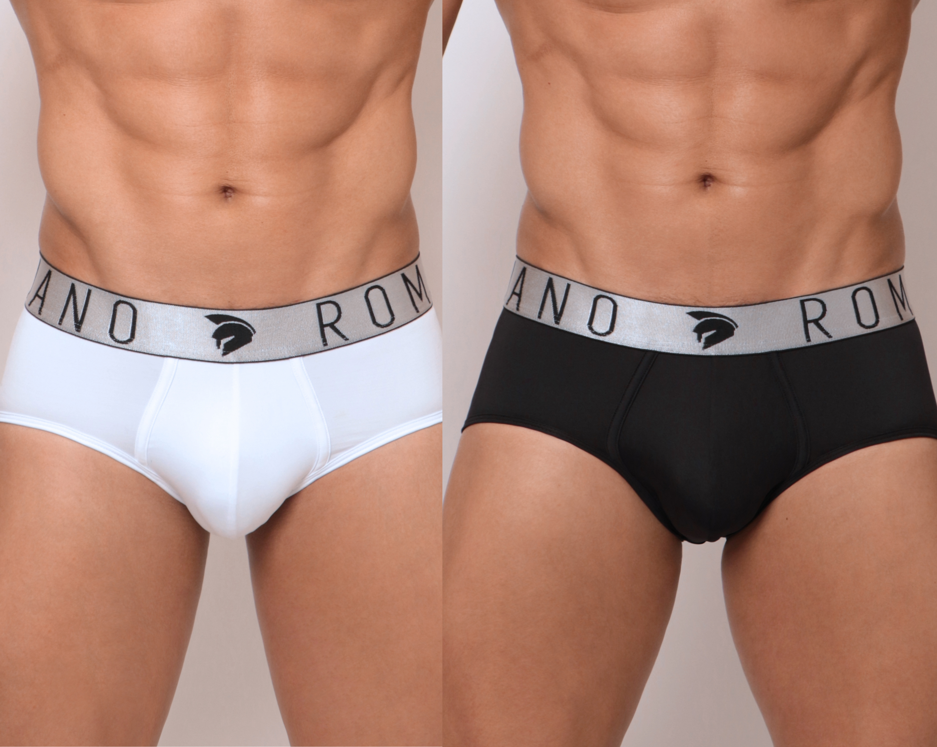 2 PACK BRIEF - BLACK & WHITE / SILVER / XS (KIDS)